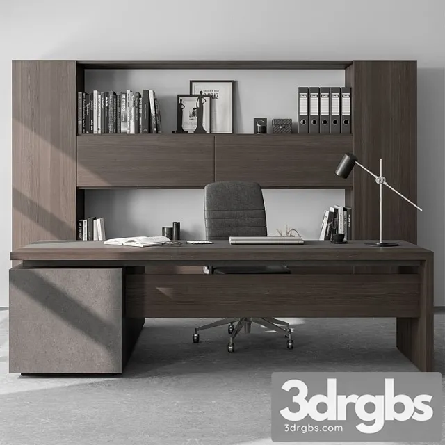 Boss desk and library wooden set – office furniture 298