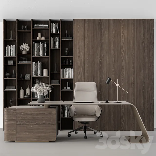 Boss Desk – Office Furniture 483 3DS Max Model