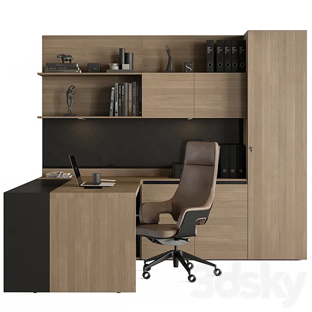 Boss Desk – Office Furniture 491 3DS Max Model