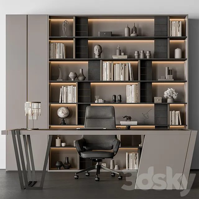 Boss Desk – Office Furniture 516 3DS Max Model