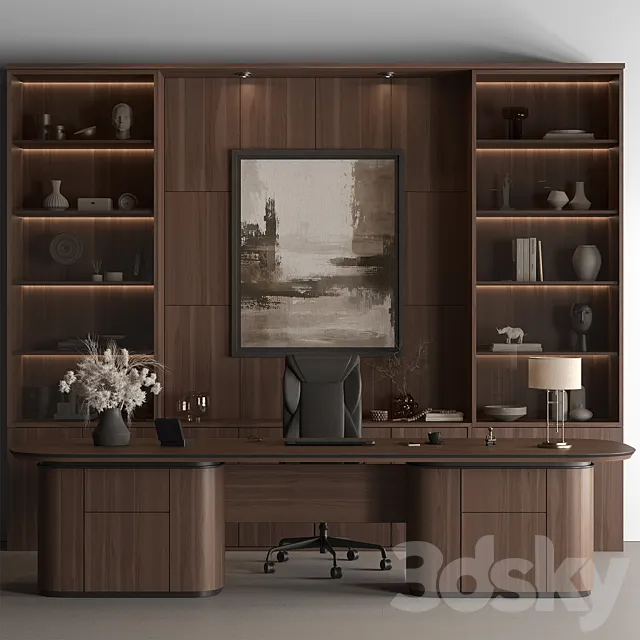 Boss Desk – Office Furniture 667 3DS Max Model