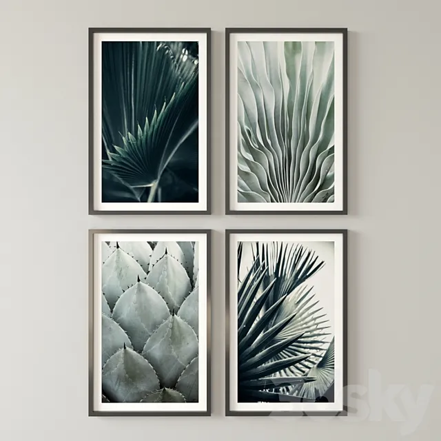 Botanical theme paintings 2 3ds Max