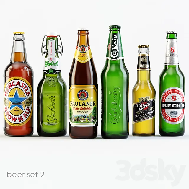 Bottles of beer 2 3DS Max Model