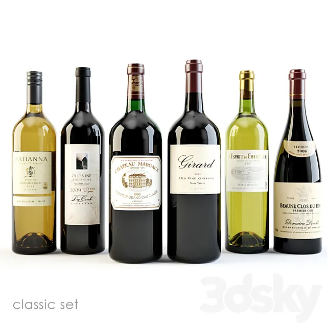 Bottles of wine | Classic 3DSMax File