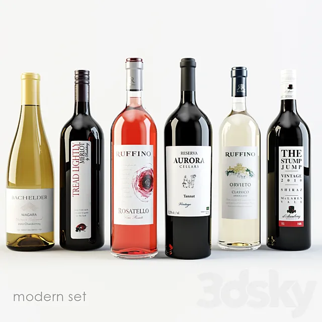 Bottles of wine | Modern 3DSMax File