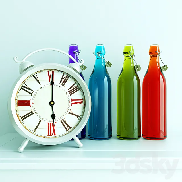 Bottles & Watches 3ds Max