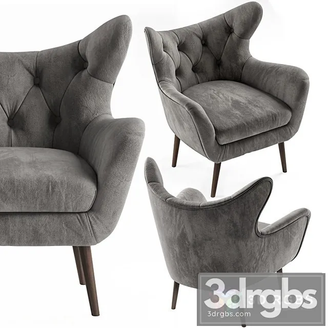 Bouck Wingback Chair 3dsmax Download