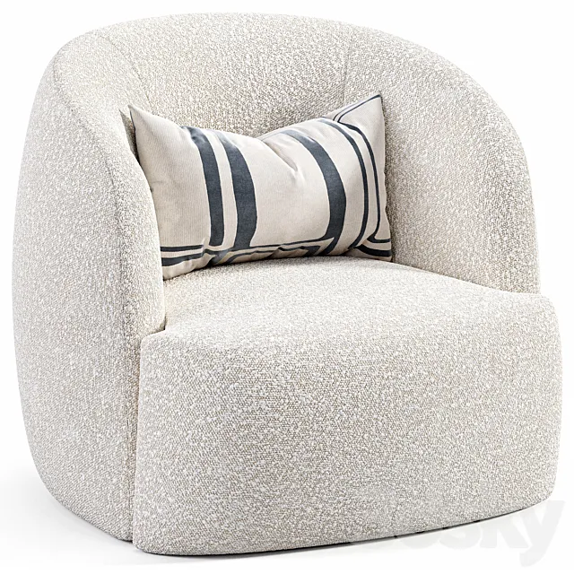 Boucle Armchair Pacific By Loft Concept 3ds Max