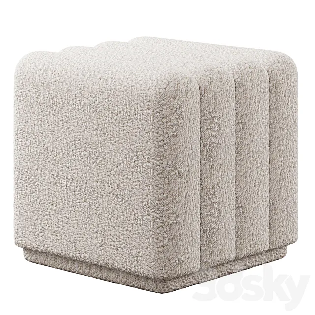 Boucle Bente Pouf by Eichholtz 3DS Max Model