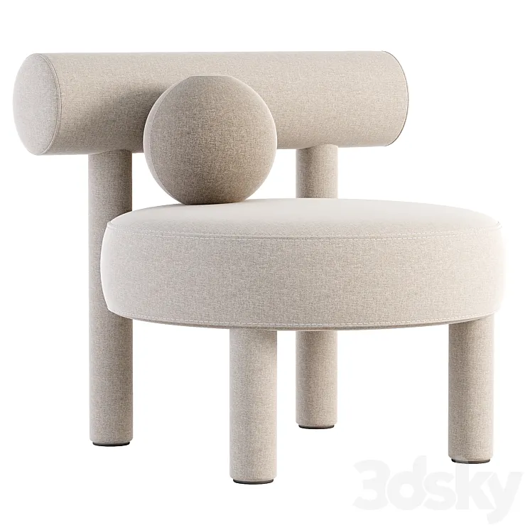 Boucle gropius chair 3DS Max Model