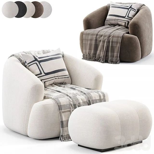 Boucle Sessel Sofia By Westwing 3dsMax Model