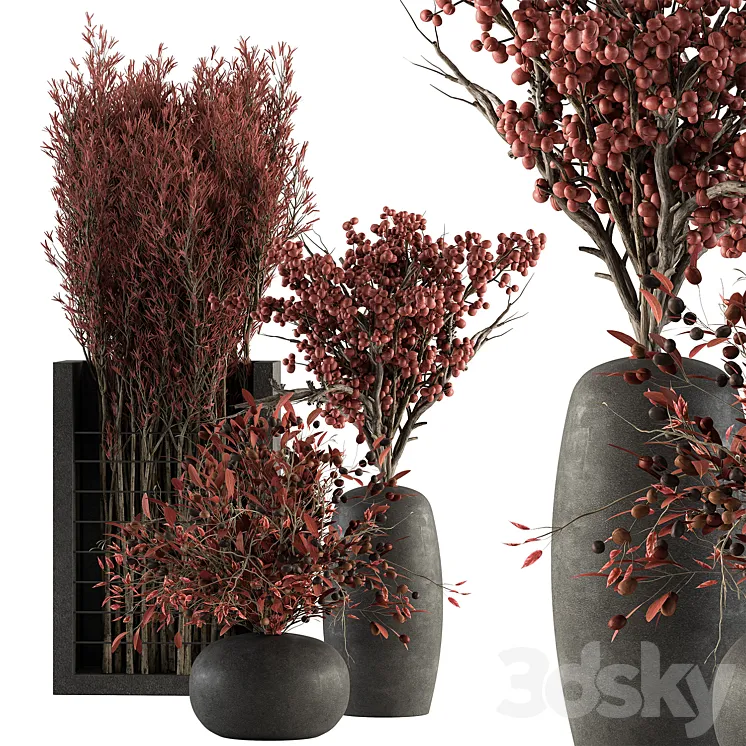 Bouquet 108 – Red Plants 3DS Max Model