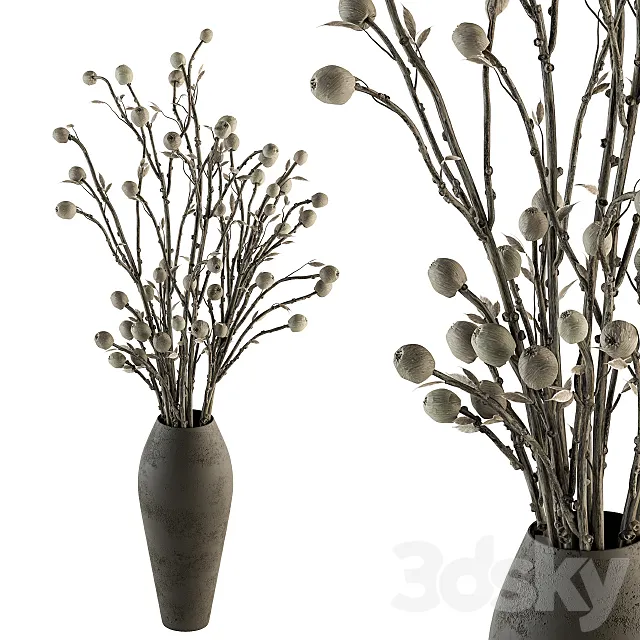 Bouquet 32 – Dried Plant Papavet Bouquet 3DS Max Model