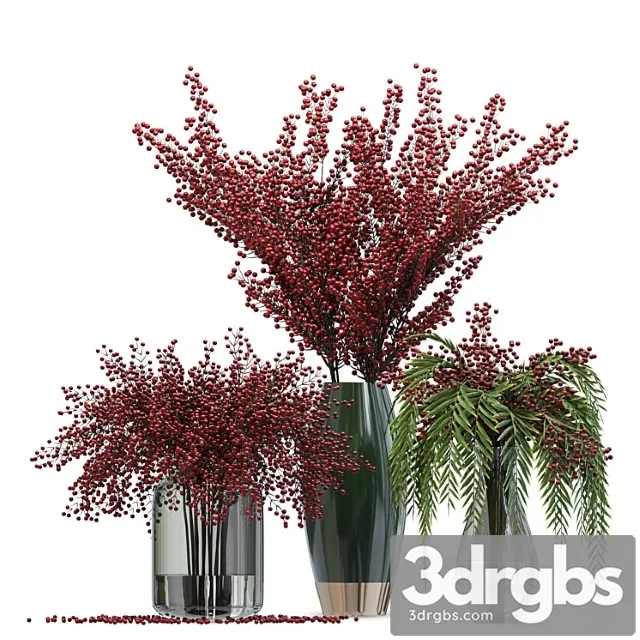 Bouquet berries vases