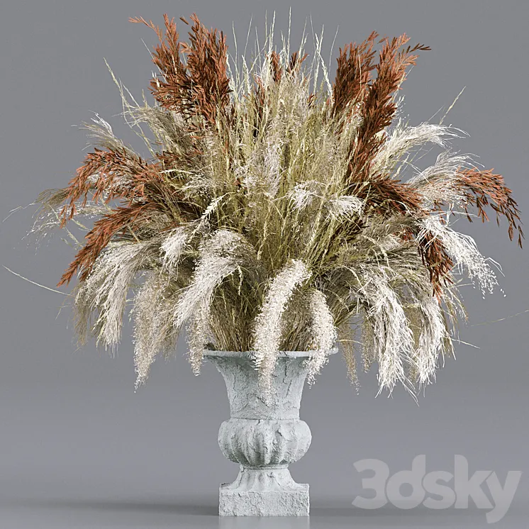 Bouquet Collection 13 – Decorative Dried Branches and Pampas 3DS Max Model
