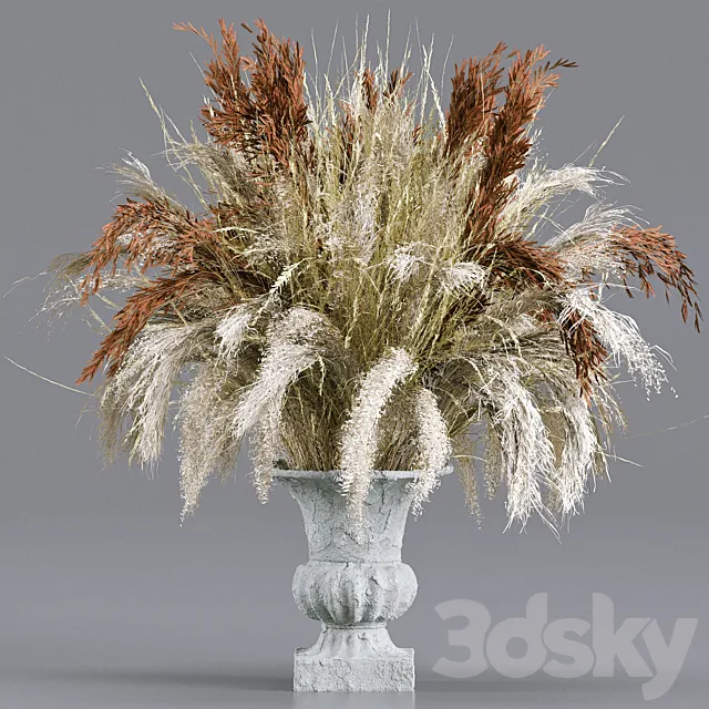 Bouquet Collection 13 – Decorative Dried Branches and Pampas 3DSMax File