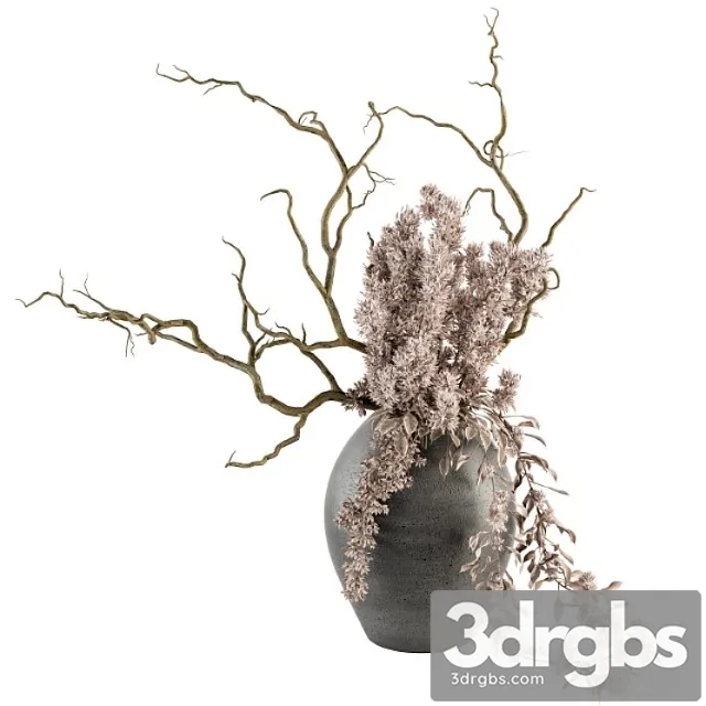 Bouquet – dried branch in concrete vase 71