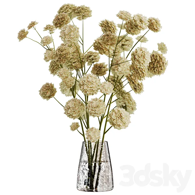 Bouquet flower in vase set 19 3dsMax Model