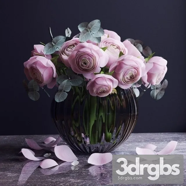 Bouquet Flowers Vase 7 3dsmax Download