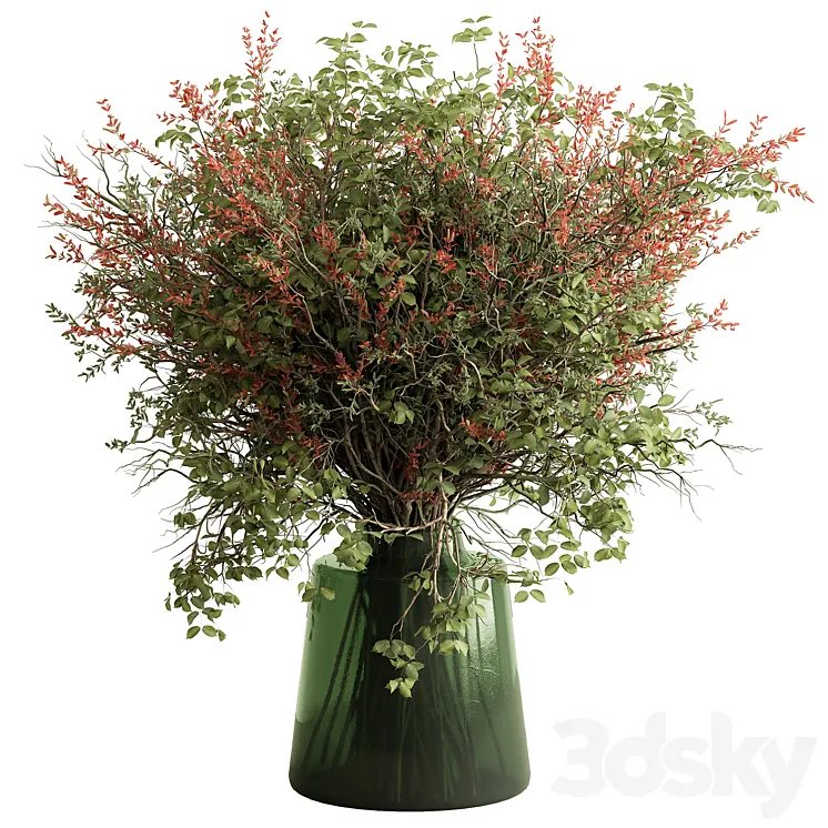 Bouquet – Green Branch 115 3DS Max