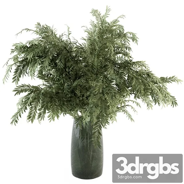 Bouquet – green branch in glass vase 64