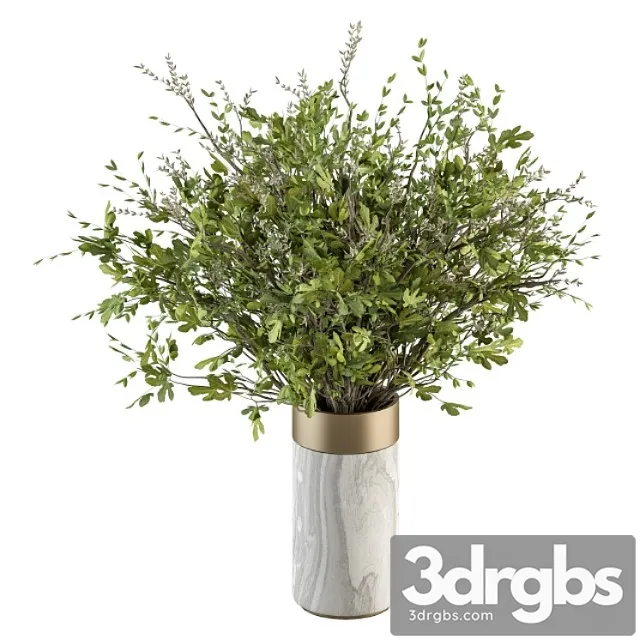 Bouquet – green branch in stone vase 55