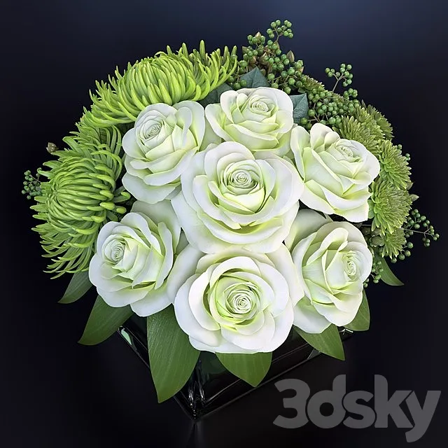 Bouquet “green fantasy” 3DS Max Model