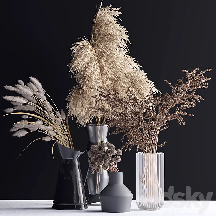 Bouquet in a vase 80 3DS Max