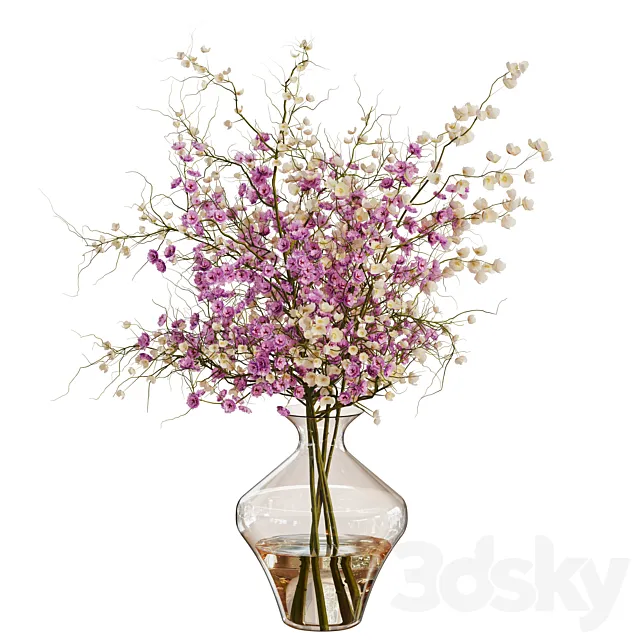 bouquet indoor flower set 3 3dsMax Model