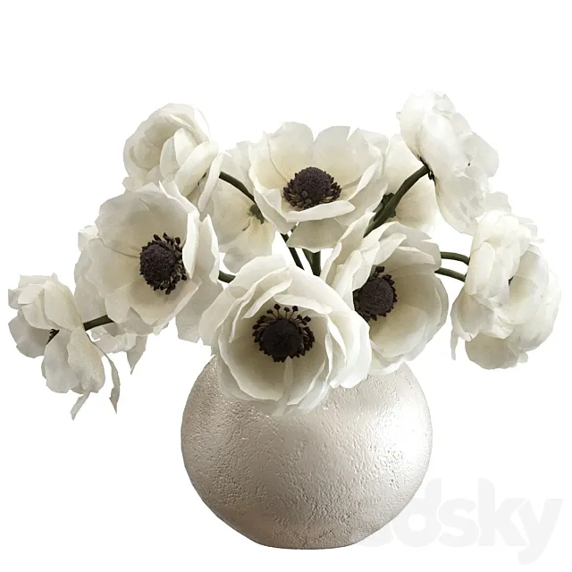 Bouquet of anemones 3dsMax Model