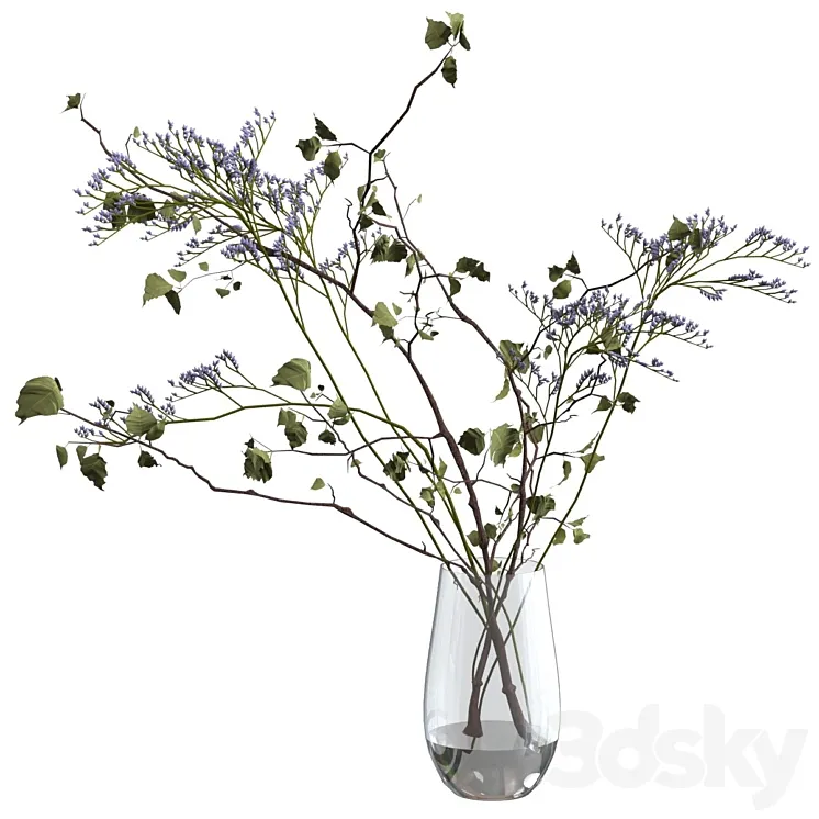 Bouquet of branches and flowers 3DS Max Model