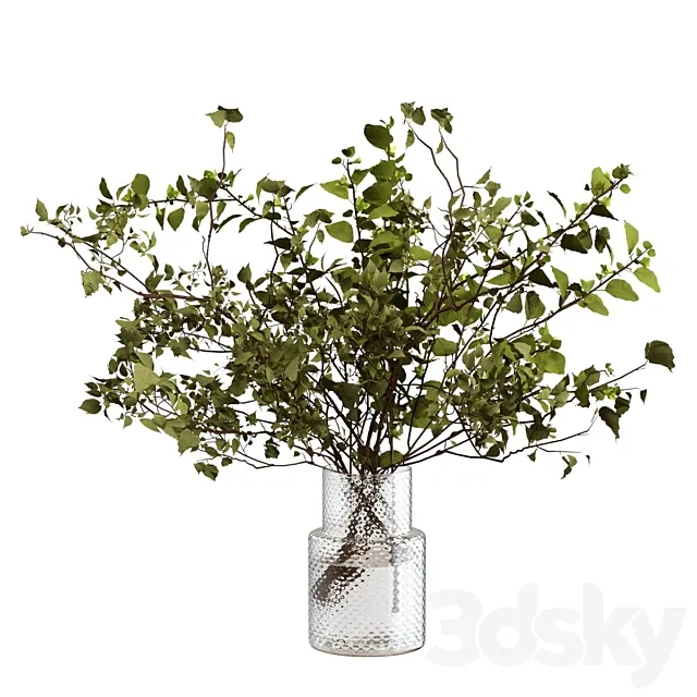 Bouquet of branches with foliage 3ds Max