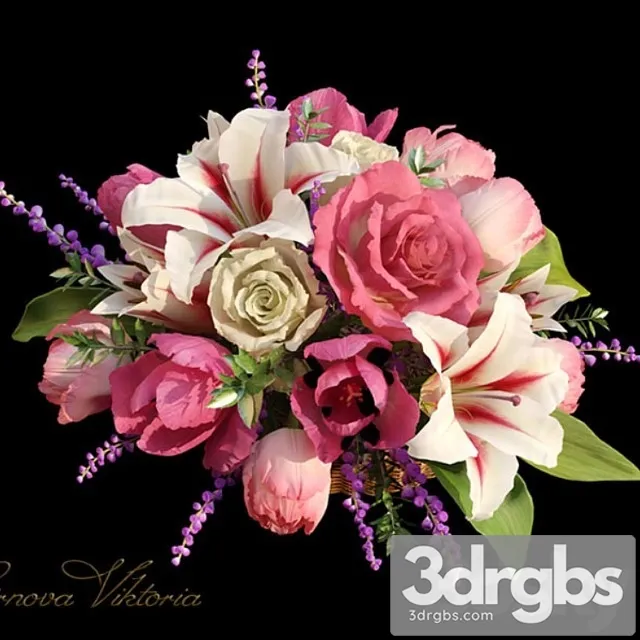 Bouquet Of Different Flowers 3dsmax Download