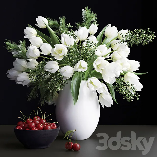 Bouquet of flowers in a vase 25 3DSMax File