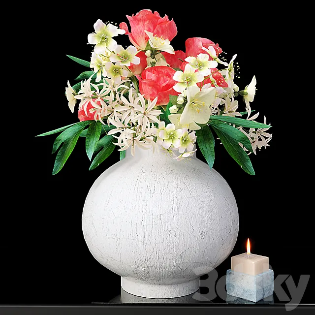 Bouquet of flowers in a vase 3DSMax File