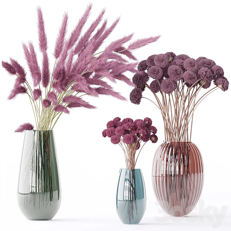 Bouquet of flowers in a vase 45 3DS Max