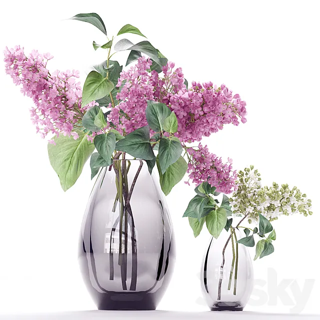 Bouquet of flowers in a vase 64 3dsMax Model