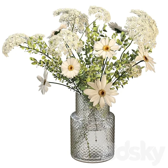 Bouquet of flowers in a vase Ikea 3DS Max Model