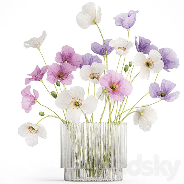 Bouquet of flowers. Set 421. 3ds Max