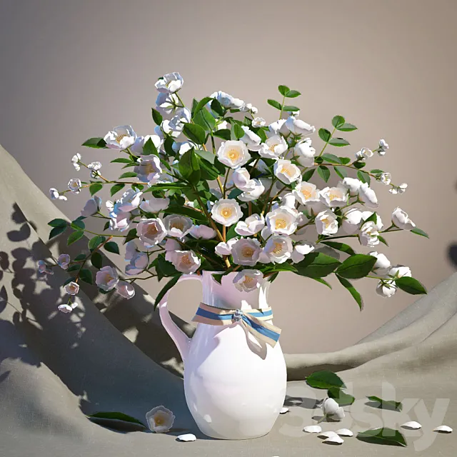 Bouquet of jasmine 3ds Max