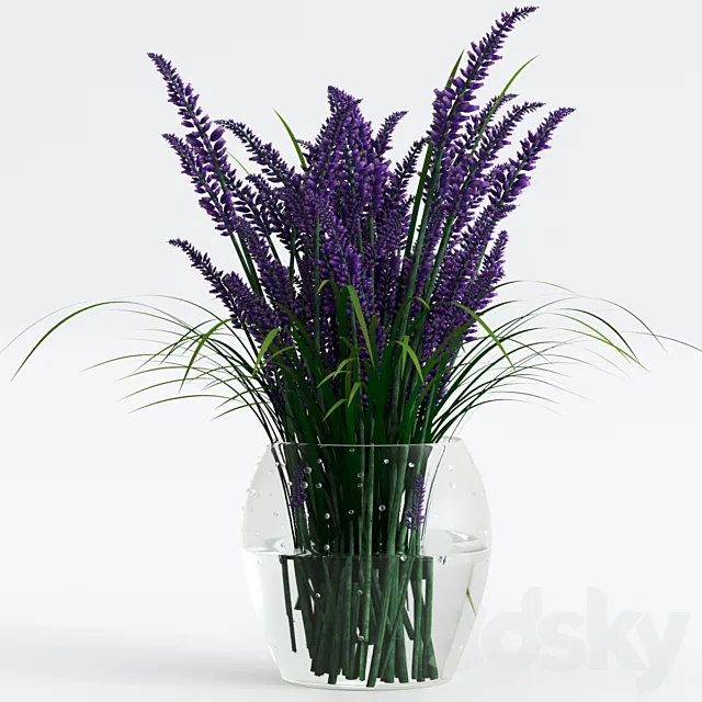 Bouquet of lavender. 3DSMax File