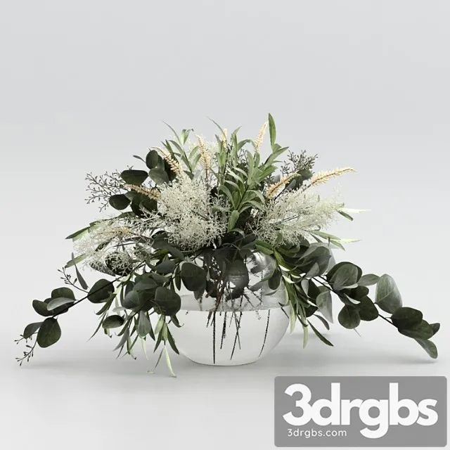 Bouquet Of Olives With Eucalyptus And Grass 1 3dsmax Download