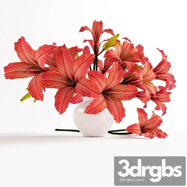 Bouquet Of Orange Lilies 3dsmax Download