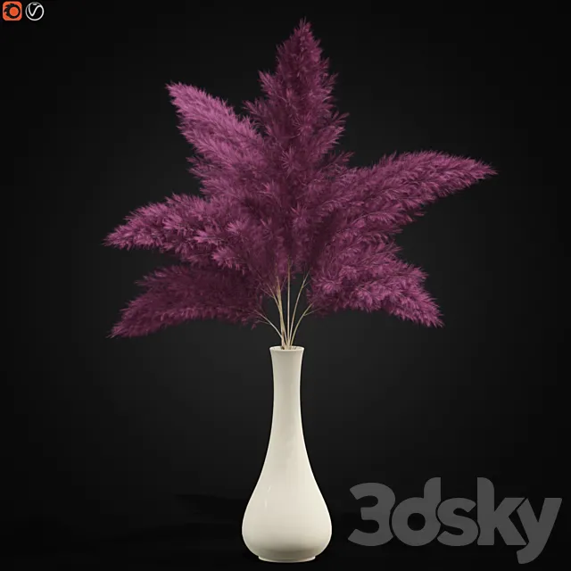 Bouquet of pink pampas 3DSMax File