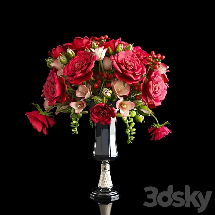 bouquet of roses 3DS Max
