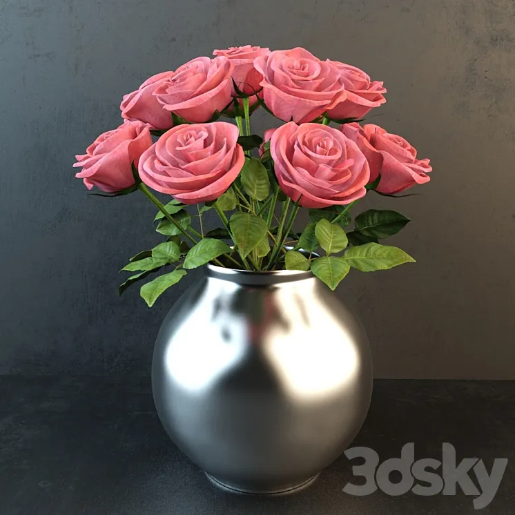 Bouquet of roses 3DS Max