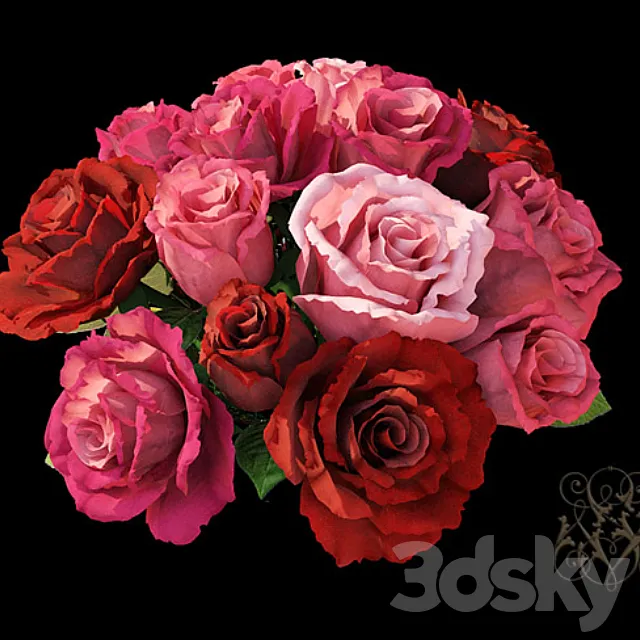 bouquet of roses 3DS Max Model