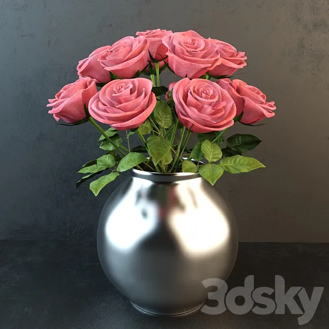 Bouquet of roses 3DSMax File