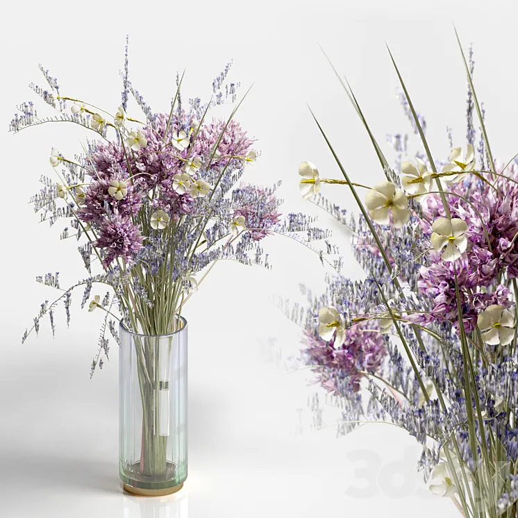 Bouquet of wild flowers 3DS Max