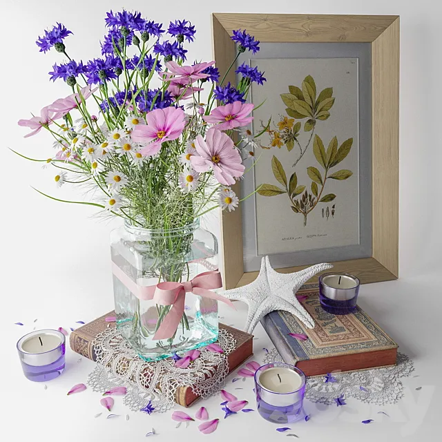 Bouquet of wildflowers 3DS Max Model